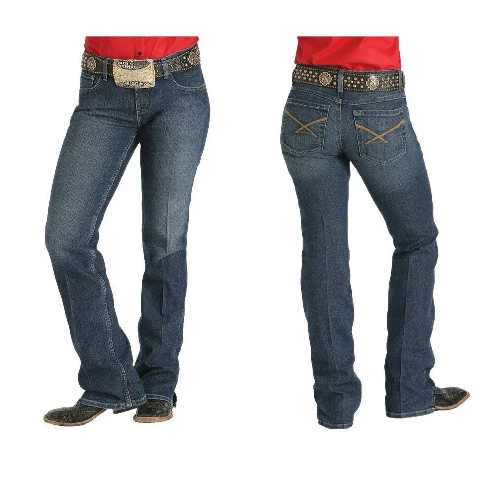 Cinch Women 27x30 Kylie Dark Stone Slim Fit Bootcut Kickslit Stretch Denim Jeans